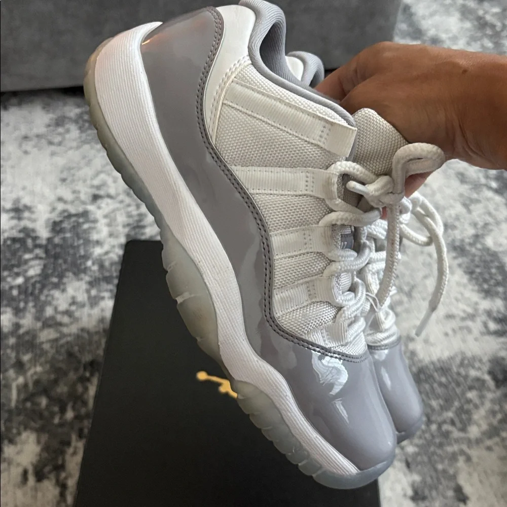 Kids Gray and White Sneakers - Picture 5 of 10